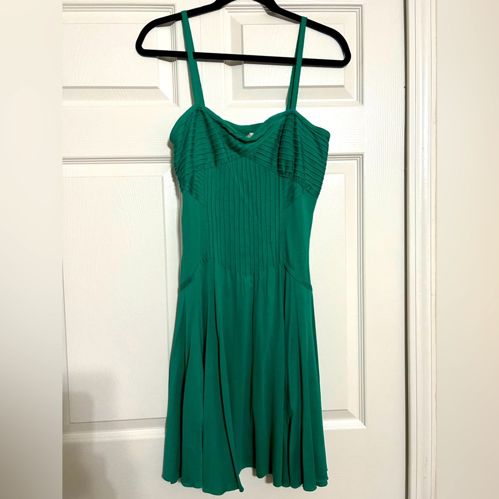 Leon Max green fit and flare dress